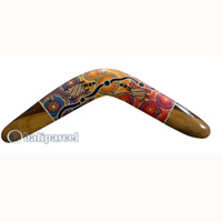 Aboriginal Dot Art Boomerang, Hand Carved From Sono Wood