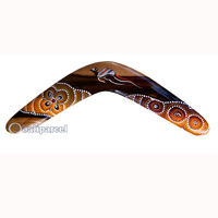 Aboriginal Dot Art Boomerang, Hand Carved From Sono Wood