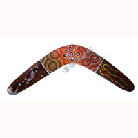 Aboriginal Dot Art Boomerang, Hand Carved From Sono Wood