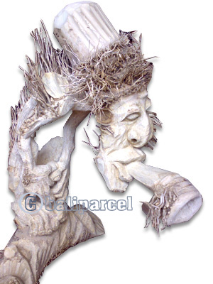Bamboo Statue, Handmade From Bamboo Root