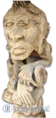 Bamboo Statue, Handmade From Bamboo Root