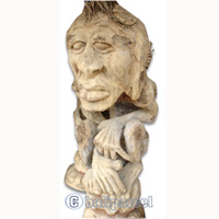 Bamboo Statue, Handmade From Bamboo Root