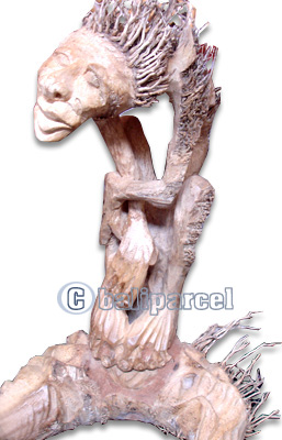 Bamboo Statue, Handmade From Bamboo Root