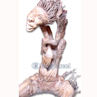 Bamboo Statue, Handmade From Bamboo Root