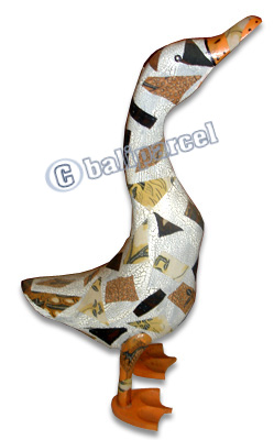 Bamboo Duck,  Handmade From Bamboo Root, Batik