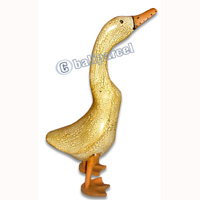Bamboo Duck,  Handmade From Bamboo Root, Cracking Color