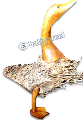 Bamboo Duck,  Handmade From Bamboo Root, Natural