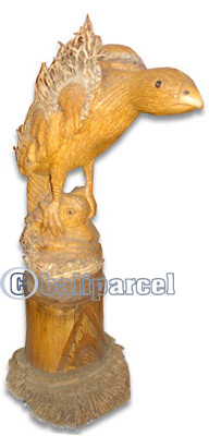 Bamboo Bird, Handmade From Bamboo Root, Natural