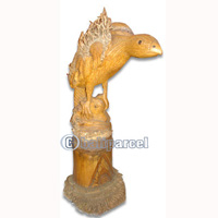 Bamboo Bird, Handmade From Bamboo Root, Natural