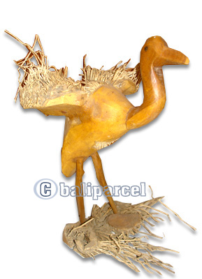 Bamboo Bird, Handmade From Bamboo Root, Natural