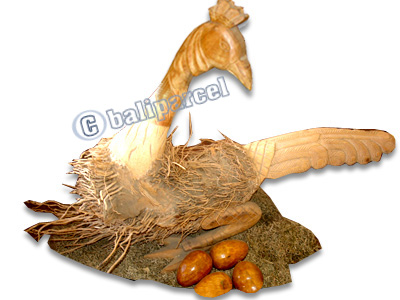 Bamboo Bird, Handmade From Bamboo Root, Natural