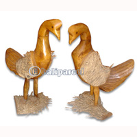 Bamboo Bird, Handmade From Bamboo Root, Natural