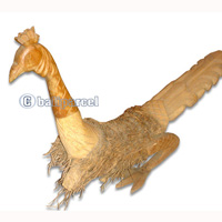 Bamboo Bird, Handmade From Bamboo Root, Natural