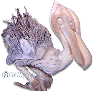 Bamboo Bird, Handmade From Bamboo Root, Natural