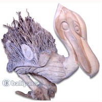 Bamboo Bird, Handmade From Bamboo Root, Natural