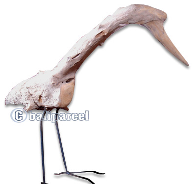 Wooden Bird, Handmade From Teak Wood