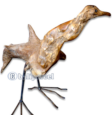Wooden Bird, Handmade From Teak Wood