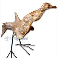 Wooden Bird, Handmade From Teak Wood