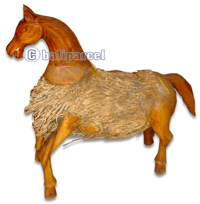 Bamboo Horse, Hanmade From Bamboo Root