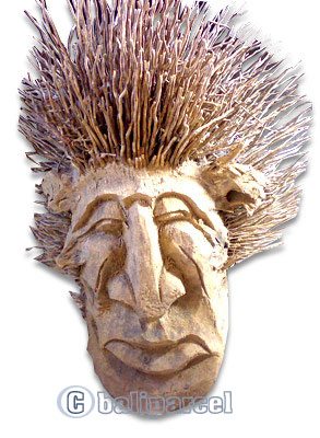 Bamboo Mask, Hanmade From Bamboo Root
