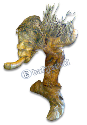 Bamboo Statue, Hanmade From Bamboo Root