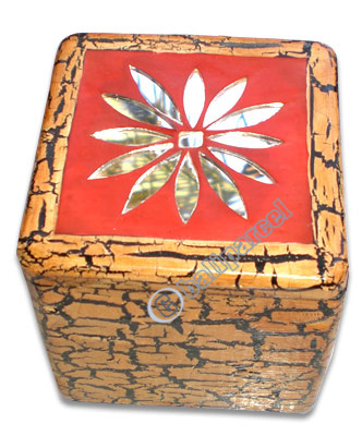 Mosaic Jewelry Box, Handmade From Albesia Wood