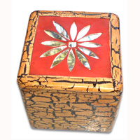 Mosaic Jewelry Box, Handmade From Albesia Wood