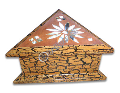 Mosaic Jewelry Box, Handmade From Albesia Wood
