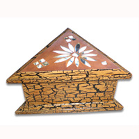 Mosaic Jewelry Box, Handmade From Albesia Wood