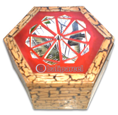 Mosaic Jewelry Box, Handmade From Albesia Wood