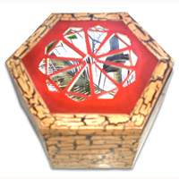 Mosaic Jewelry Box, Handmade From Albesia Wood