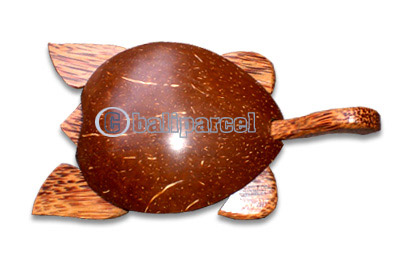 Turtle Ashtray, Handmade From Coconut