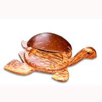 Turtle Ashtray, Handmade From Coconut
