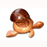 Turtle Ashtray, Handmade From Coconut