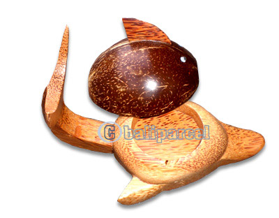 Dolphin Ashtray, Handmade From Coconut
