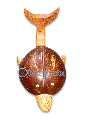 Dolphin Ashtray, Handmade From Coconut