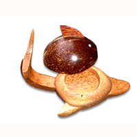 Dolphin Ashtray, Handmade From Coconut