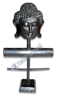 Wooden Earring,bracelet Display With Buddha Mask