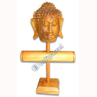 Wooden Earring,bracelet Display With Buddha Head