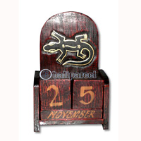Atique Calendar, Hadmade From Albesia Wood