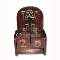Atique Calendar, Hadmade From Albesia Wood