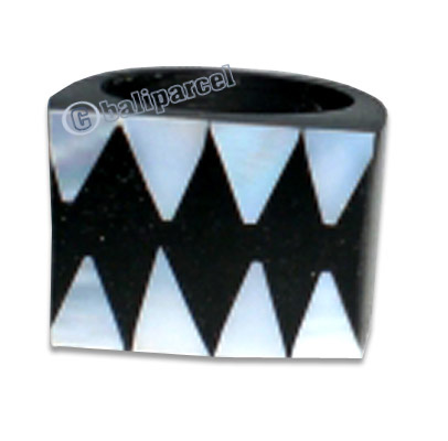 Ring, Handmade From Resin Inlaid With Sea Shell.  