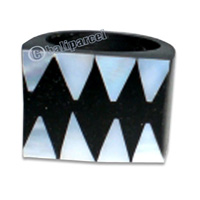 Ring, Handmade From Resin Inlaid With Sea Shell.  