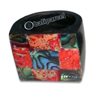 Ring, Handmade From Resin Inlaid With Sea Shell.  