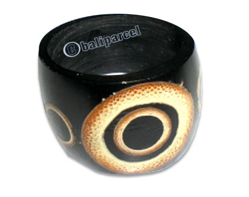 Ring, Handmade From Resin Inlaid With Bamboo.  