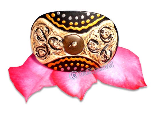 Wooden Ring, Handmade From Sono Wood With Handpainted.