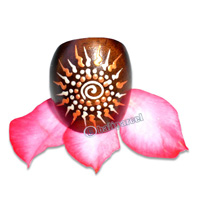 Wooden Ring, Handmade From Sono Wood With Handpainted.