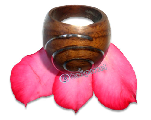 Wooden Ring, Handmade From Sono Wood With Silver.