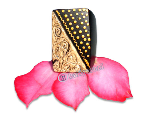 Wooden Ring, Handmade From Sono Wood With Handpainted.