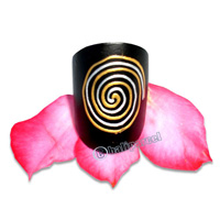 Wooden Ring, Handmade From Sono Wood With Handpainted.
